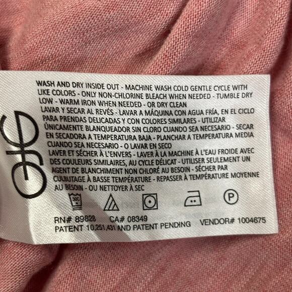 Jessica Simpson Soft Pink V-Neck Cap Sleeve Tee Relaxed Fit Feminine Size L - Picture 5 of 5